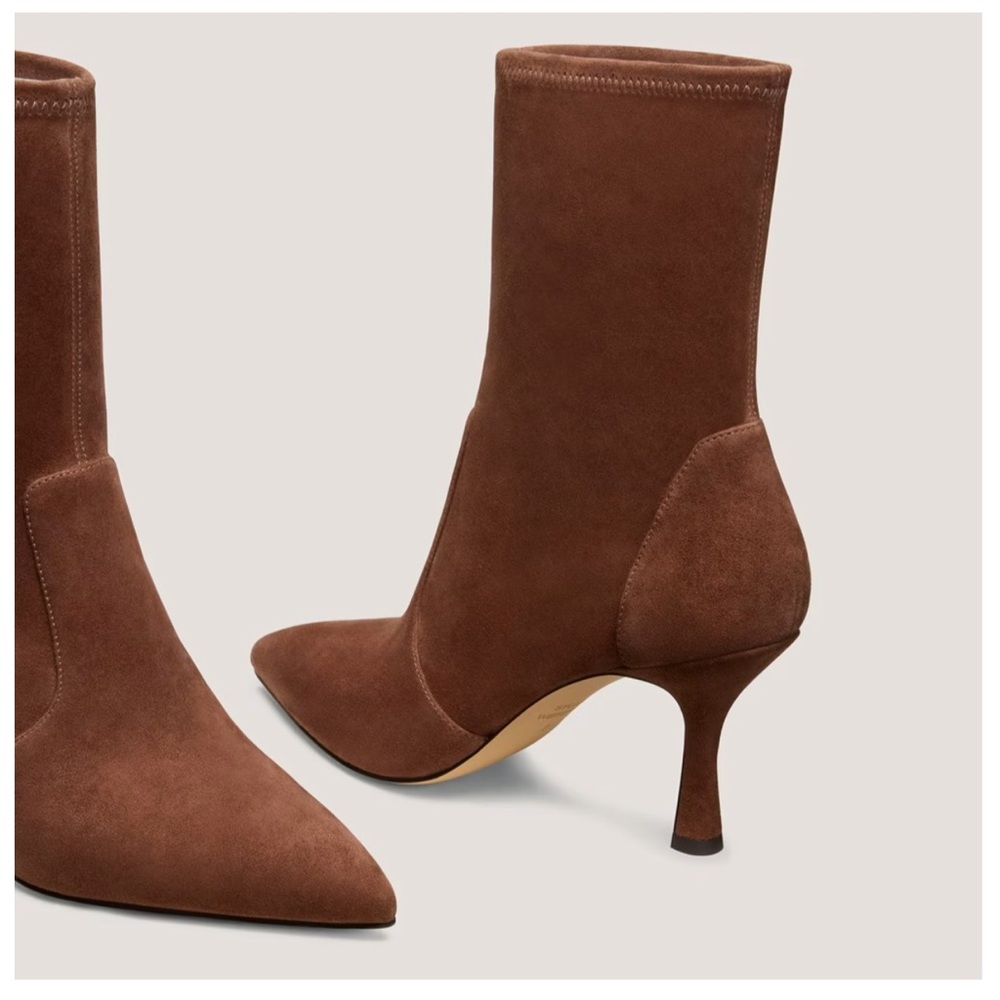 Stuart Weitzman Chocolate Suede Ankle Booties